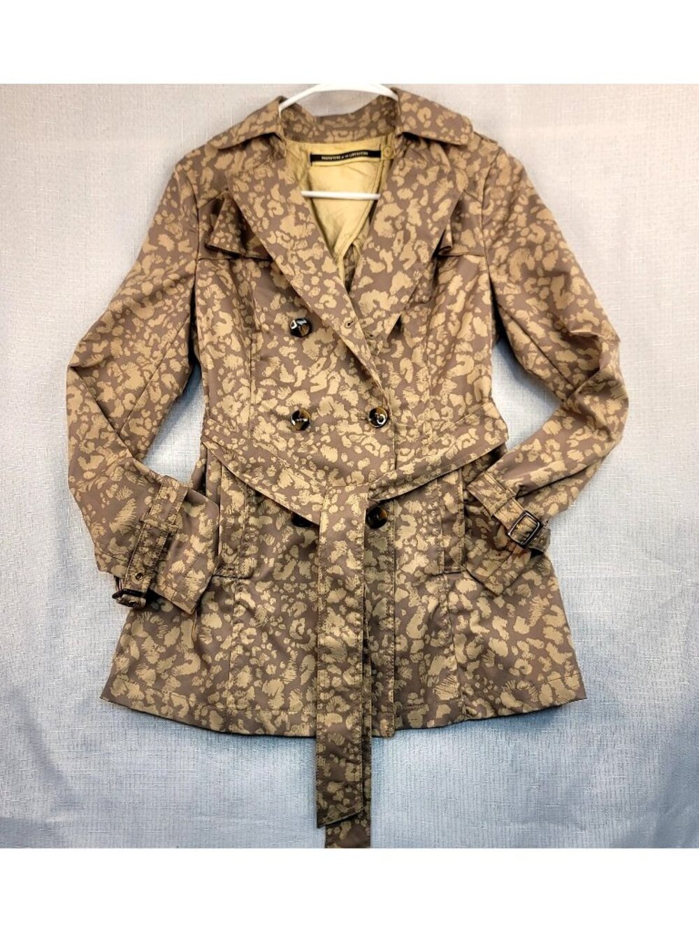 Daughters Of The Liberation Double Breasted Trench Coat 0 Leopard Mobwife Artsy